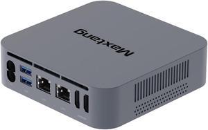 Maxtang Intel N100 Mini PC, Built-in Power Supply (Up to 3.4 GHz) 16GB DDR4 512GB M.2 SSD 4C/4T 6MB Cache Mirco Desktop Computer Support 4K WiFi BT Dual LAN for Office/Home