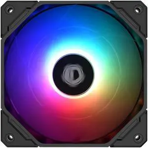 ID-COOLING NO-12015-XT ARGB Slim Low Profile Cooling Fan 4Pin PWM High Air Pressure,Low Noise&Big Airflow,For CPU&GPU&VGA cooler Black ARGB