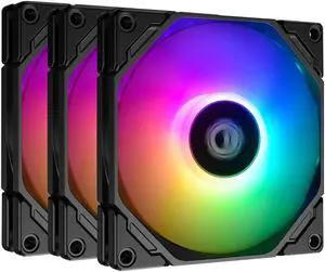 ID-COOLING TF-9215 ARGB Case Fan 15mm Thickness PWM Fan 5V 3 PIN ARGB Fan Slim Fan for Radiator/CPU Cooler/Computer Case ARGB 3 Packs