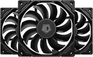 ID-COOLING TF-9215-K Case Fan 15mm Thickness PWM Fan 5V Slim Fan for Radiator/CPU Cooler/Computer Case Non-LED 1 Pack 3 Packs