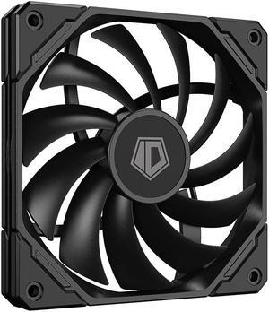 ID-COOLING TF-12015-K Slim Low Profile Cooling Fan 4Pin PWM High Air Pressure,Low Noise&Big Airflow,For CPU&GPU&VGA cooler Black Non-LED 3 Packs