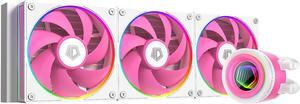 ID-COOLING FX360-INF-PINK CPU Water Cooler 5V ARGB AIO Cooler 360mm CPU Liquid Cooler RGB Fan, Intel 1851/1700/1200/115X, AMD AMA&AM5