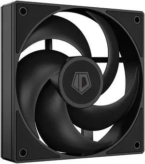 ID-COOLING AS-120-K 120mm Black Case Fan Silence PC Fan Daisy Chain Connector Computer Fans for Radiator/CPU Air Cooler/Computer Case