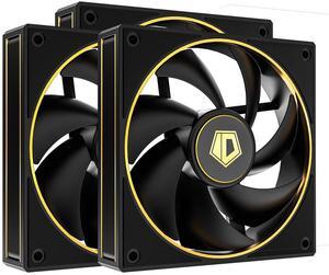 ID-COOLING AF-127-GDL 120mm Case Fan FDB Bearing PC Fan Daisy Chain Connector Computer Fan for Radiator/CPU Air Cooler 3 Packs
