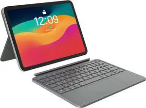 AUSDOM Touch iPad 10th Generation Case with Keyboard (10.9", 2022) & iPad 11th (A16, 2025):Magnetic Split Stand Case, Multi-Touch Trackpad, Rechargeable Wireless Keyboard Folio with Backlit Keys, Gray
