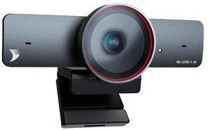 WYRESTORM 4K Webcam with AI Tracking, 120° FOV Wide Angle, Auto Framing, 90fps, 8X Digital Zoom, Dual AI Noise-canceling Mics, Video Conference Room Camera, Zoom Certified, Works for Microsoft Teams