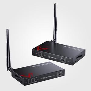 Wireless 1080P HDMI Extender, up to 200m/656ft Transmission Range, IR Remote Control, HDMI Loop Out Transmitter and Receiver, Low Latency, Ideal for Home Theater & Projector