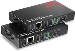 AV Access eARC & ARC Audio Extender Over Cat 5e/6/6a/7 Ethernet Cable Up to 100m/330ft, Audio Extender with 2-Way IR, RS232 & CEC, Ideal for Home Theater