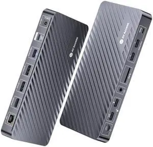 Docking Station 3 Monitors, 13-in-1 Laptop Docking Station with 120W Power Adapter, 4K HDMI and 2 x DP, 100W PD, 10Gbps USB-C/A, Ethernet, Audio, SD, USB-C Dock for MacBook/Chrome/Dell/HP/Lenovo