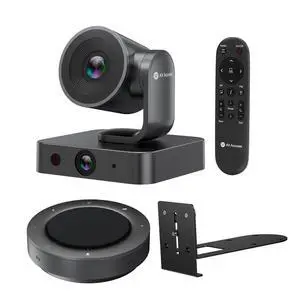 4K Conference Room Camera System, AI Auto-Tracking PTZ Camera 15x Zoom(3x Optical) with Bluetooth Speakerphone Set, 120° Wide-Angle, 16-Foot Mic Pickup, for Zoom YouTube Teams OBS and More