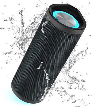 HEYSONG Portable Bluetooth Speaker, Waterproof Wireless Speakers, IPX7 Waterproof, 40H Playtime, TF Card, Loud Stereo Sound for Beach, Boat, Pool, Camping, Bike, Shower, Gifts for Men