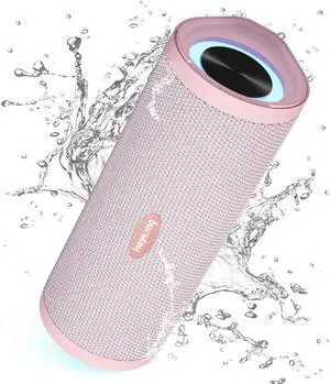 HEYSONG Portable Bluetooth Speaker, Waterproof Wireless Shower Speakers with Good Bass, IPX7 Floating, 5000mAh, TF Card, Loud Sound for Beach, Pool, Kayak Accessories, Gifts for Woman, Girl - Pink HEYSONG Portable Bluetooth Speaker, Waterproof Wireless Shower Speakers with Good Bass, IPX7 Floating, 5000mAh, TF Card, Loud Sound for Beach, Pool, Kayak Accessories, Gifts for Woman, Girl - Pink