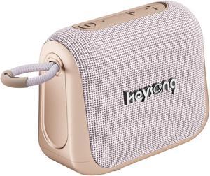 Heysong Speaker Bluetooth, Shower Speaker Bluetooth Waterproof with Integrated Loop for Portable bluetooth Wireless Speakers, IPX7, 24-Hour Playtime, Enhanced Bass, Bedroom Decor, Custom EQ, Home-Pink