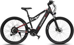 RANDRIDE 23AH Ebike Electric Bike Adult, 1000W Mountain Ebike Electric Bicycle, Full Suspension Electric Mountain Bike with Shimano 27 Speed, Shimano Hydraulic Brakes