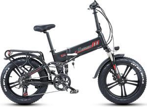 RANDRIDE 20AH Foldable Electric Bike,1000W Folding Ebikes 20 inch Fat Tire Ebike, Folding Electric Bicycle, Commuter Electric Bike with 20"x4.0" CST Fat Tire, Shimano Hydraulic Brakes, Shimano 7 Speed