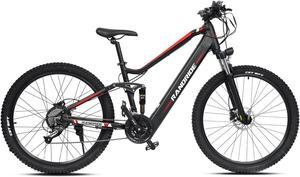 RANDRIDE 20AH Electric Mountain Bike, 1000W Ebike Electric Bike, Full Suspension Emtb Electric Bicycle with Shimano 27 Speed, Shimano Hydraulic Brakes, 27.5" * 2.4" CST Tire