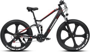 RANDRIDE 20AH Fat Tire Ebike 1000W Electric Bike for Adults, Electric Fat Bike Full Suspension Electric Bicycle with 26*4.0 CST Fat Tire, Shimano 27 Speed, Shimano Hydraulic Brakes