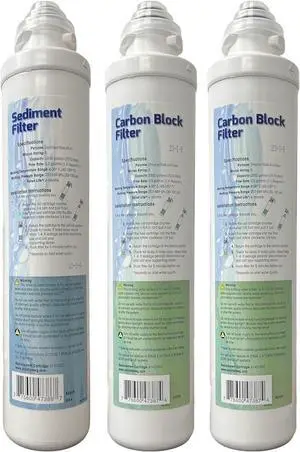 IPW Industries Aqua Flo Filter Replacement Kit for QCRO Set of 3 - Reverse Osmosis Membrane Not Included - Fits Aqua Flo | Pura Systems