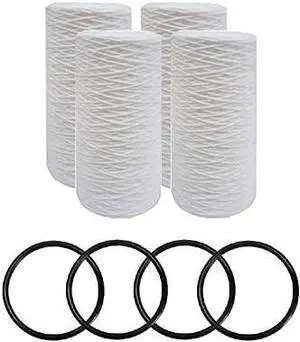 Compatible for Pelican PC40 Water Replacement 10" x 4.5" Sediment Filter & O-Ring - Pack of 4 by IPW Industries Inc.