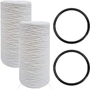 IPW Industries Inc. Compatible for Pelican Water Replacement 10 in. x 4.5 in. Sediment Filter & O-Ring - Pack of 2 Sets
