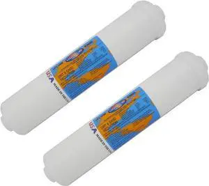 IPW Industries Inc-Omnipure - (K5605-JJ) - 12" x 2.5" Sediment Inline Filter - 5 Micron 1/4" OD Quick Connect 2 Pack
