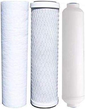 Replacement Filter Kit for Vertex PT 4.0 RO System - Includes Carbon Block Filter, PP Sediment Filter & Inline Filter Cartridge by IPW Industries Inc.