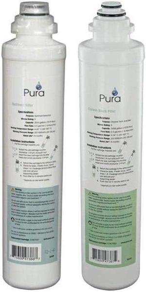 Pura Pre-Filter Replacement Kit for QCRO Set of 2 - Membrane Not Included (6 Month Kit)