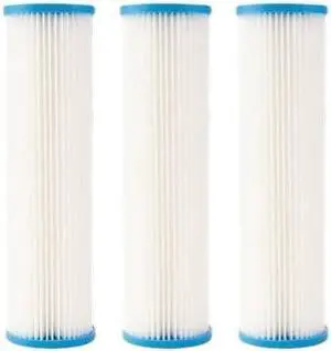 Pack of 3 Filter - Compatible to WPC20-975 - 9.75"X2.75" 20 Micron Pleated Sediment Filters by IPW Industries Inc