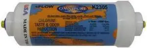 Omnipure (K2305-KK) 6"x2" Inline K-Series 5 Micron Sediment 3/8" FQC