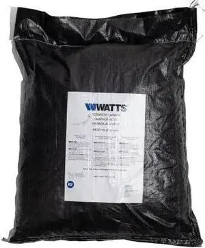 IPW Industries Inc-Watts-(A9231-ALLF) Granular Activated Carbon (GAC), Low-Fines Coconut Shell, 1 Cubic Foot, 27.5 Pound Bag