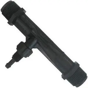 Mazzei (784-PVDF) Gas/Liquid Injector - Kynar Black 3/4" MNPT