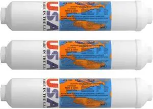 IPW Industries Inc-Omnipure -(SCL10-C)- 10" x 2" GAC & Phosphate Scale Inhibitor Inline Filter 3/8" NPT 3 Pack