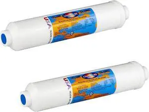 IPW Industries Inc-Omnipure - (CL10ROT40-B) - 10" x 2" T40 GAC Acid Washed Coconut Carbon Inline Filter 1/4" FPT / 2 Pack