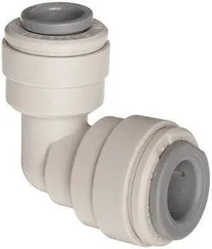 John Guest Acetal Copolymer Tube Fitting, Reducing Elbow, 1/2" x 3/8" Tube OD (Pack of 10)