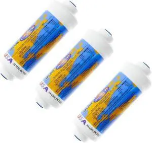 IPW Industries Inc-Omnipure -(K2333-KK) - 6" x 2" T40 GAC Coconut Carbon Inline Filter-3/8" OD Quick Connect 3 Pack