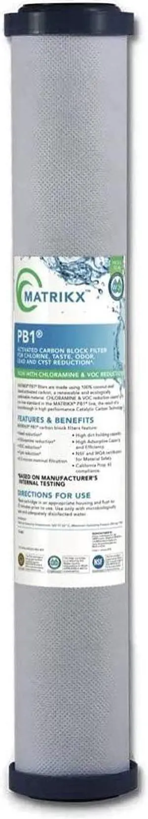 06-250-20-MATRIKX - 20" x 2.5" MatriKX Pb1 - 0.5 Micron - Chlorine/Chloramine, VOC, CYST, Lead Filter