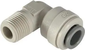 IPW Industries Inc-John Guest - Acetal Fixed Elbow Quick Connect Fitting 3/8" OD / 1/4" NPT / PI481222S