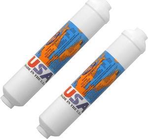 IPW Industries Inc-Omnipure - (K2548-KK) - 10" x 2" Remineralization Filters - Calcite Inline Filter 3/8" OD Quick Connect 2 Pack