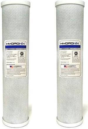 Hydronix CB-45-2005 NSF Carbon Block Filter 4.5" OD X 20" Length, 5 Micron (2 Pack)