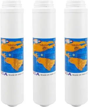 IPW Industries Inc-Omnipure - (Q5621) - 12" x 2.5" Q-Series Twist Off Carbon Block Filter - 10 Micron 3 Pack