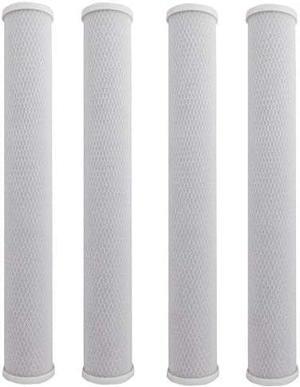 IPW Industries Inc. Pack of 4 Whole House 20" x 2.5" Replacement Carbon Block CTO Chlorine Taste and Odor Removal Filter 5 Micron
