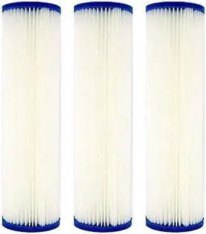 Pack of 3 Watts (WPC5-975) 9.75"X2.75" 5 Micron Pleated Sediment Filter