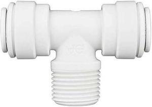 IPW Industries Inc-John Guest - Polypropylene Fixed Tee Adapter Quick Connect Fitting 3/8" OD / 3/8" NPT/Single- PP641223W