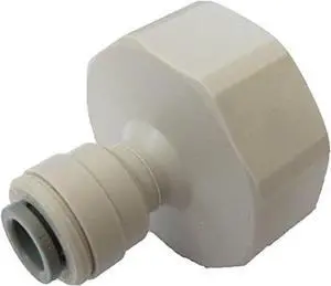 IPW Industries Inc-John Guest - Acetal Female Connector Quick Connect Fitting 3/8" OD / 1/2" BSPT/British Standard Pipe Thread (BSPT) PI451214FS
