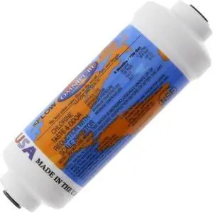 IPW Industries Inc-Omnipure - (K2340-JJ) - 6" x 2" T40 GAC Coconut Carbon Inline Filter 1/4" OD Quick Connect Single