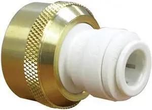 IPW Industries Inc-John Guest - Brass 3/4" Female Garden Hose Connector- 3/8" OD/Single - (NC2258)