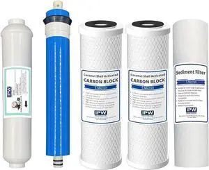 Compatible to Honeywell RO-9100 Compatible 5 Stage Reverse Osmosis Replacement Filter Bundle (50 GPD, Universal)