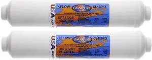 IPW Industries Inc-Omnipure - (CL10PF5-C) - 10" x 2" Sediment Inline Filter - 5 Micron 3/8" FPT 2 Pack