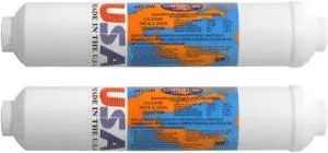 IPW Industries Inc-Omnipure -(SCL10-B)- 10" x 2" GAC & Phosphate Scale Inhibitor Inline Filter 1/4" NPT 2 Pack