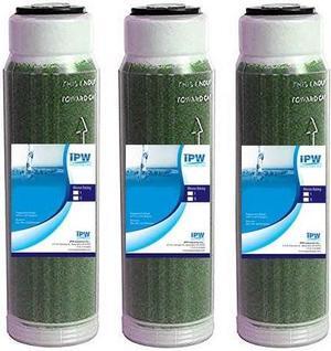 IPW Industries Inc-Compatible with Aquatic Life Reverse Osmosis Deionization (RODI) 10inches Resin Cartridge 3-Pack